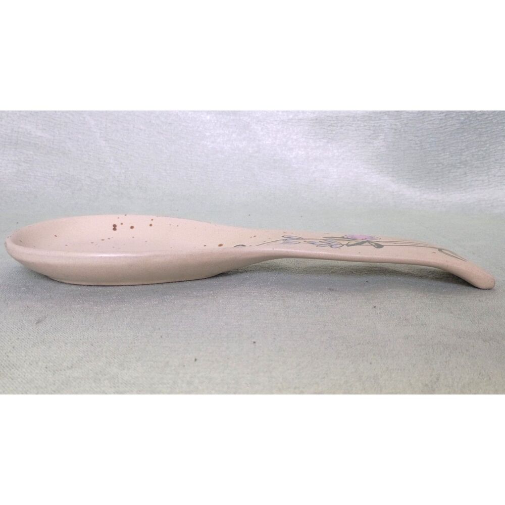 Spectrum Designz Spring Garden Model Lavender Floral Design Ceramic Spoon Rest - Picture 2 of 5